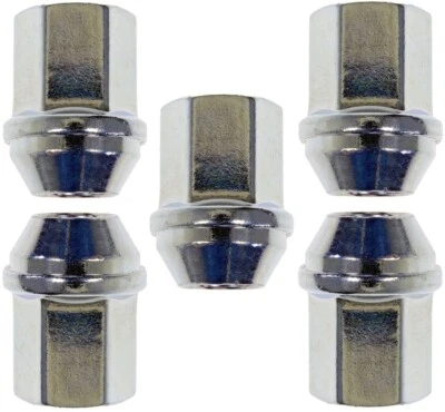 Juego de 5 tuercas de rueda Dorman para Buick Cadillac Chevrolet Saab CROMO Foto 1 de 4