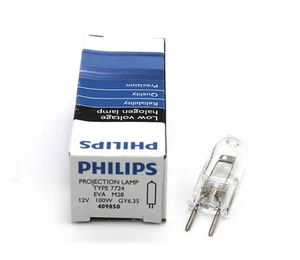 PHILIPS 7724 bulb EVA 12V100W GY6.35 2000H lamp 12V 100W instrument light bulb - Picture 1 of 3