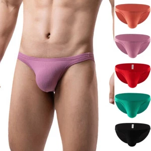 Lingerie Mutande Uomo Slip Intimo U Marsupio Convesso Traspirante Vita Bassa - Foto 1 di 29