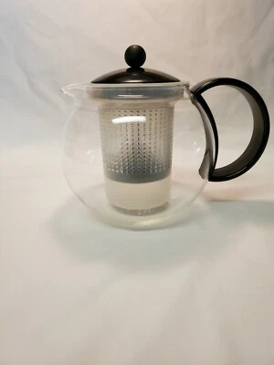 BODUM Glass Infuser TEA POT with French Press Black Lid - Image 1 of 4
