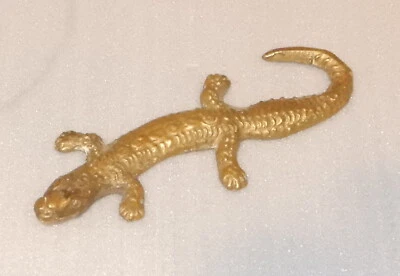 Bronze asiático vintage KOMODO DRAGON 3 3/4" de comprimento - Imagem 1 de 4