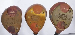 Macgregor Super Eye o Matic persimmon fairway wood set 3 4 5 R75W Classics 1957 - Picture 1 of 9