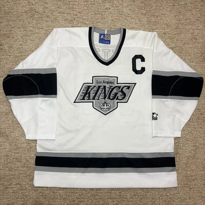 Camiseta deportiva de hockey vintage Wayne Gretzky Los Angeles Kings Starter XL blanca 88-98 NHL Foto 1 de 4