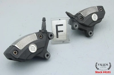 Harley Road Glide Brembo 2016 juego de pinzas de freno delanteras 14 k arrugas negro #4101 Foto 1 de 4