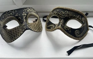 Pair of Balocolic Venetian Paper-mache Masquerade Masks - Picture 1 of 8