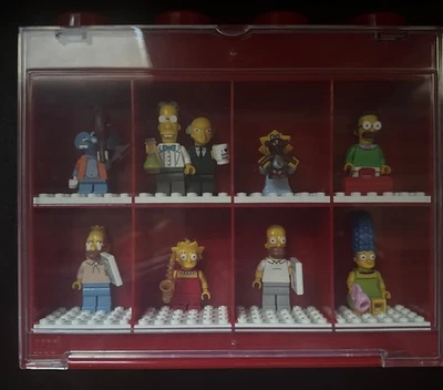 Lego The Simpsons Minifigures Lot Of 9 With Red Display Case - Image 1 of 4