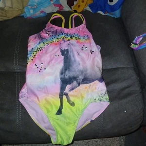 Wonder Nation Girls Unicorn One-Piece Swimsuit M - Picture 1 of 1