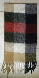 Wollschal,kariert,200 x 56 cm,Unisex,gewebt - Bild 1 von 2