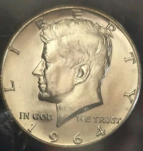 BU 1964 P ,50€ ,Kennedy Half, $ , DDO & DDR - Picture 1 of 19