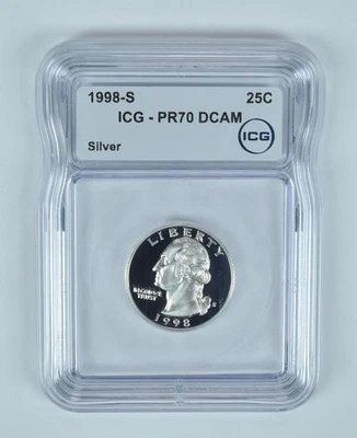 1998-S Washington Quarter Silver PR70 DCAM ICG - Image 1 of 4