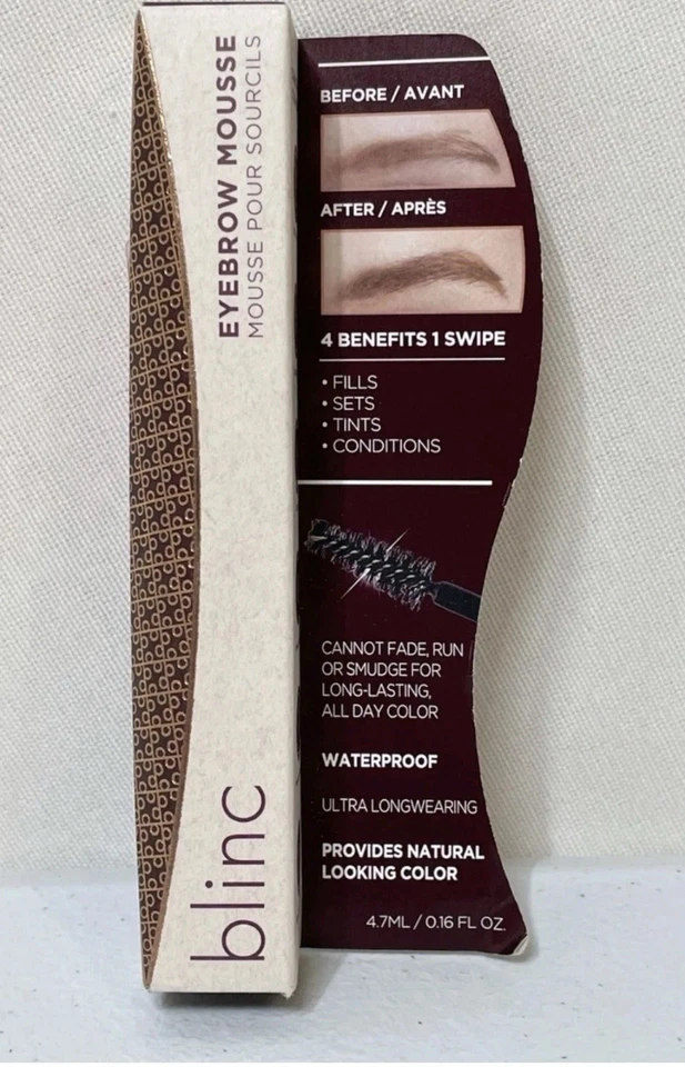 BLINC EYEBROW MOUSSE AUBURN  4.7ML 0.16 FL OZ WATERPROOF VEGAN CRUELTY FREE - Image 1 of 3