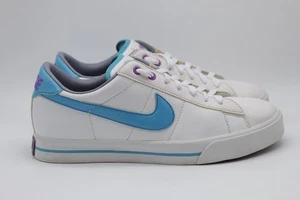 Nike Mujer Dulce Clásico Bajo Blanco Azul Púrpura Tenis 354496-118 Talla 9 - Imagen 1 de 8