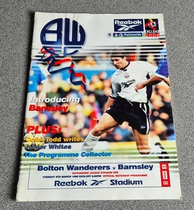 BOLTON WANDERERS FOOTBALL PROGRAMME ** 1999 VS BARNSLEY ** VERY GOOD CONDITION - Picture 1 of 6