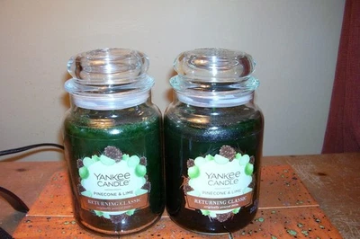 yankee candle 2-22oz JARS PINECONE & LIME - Image 1 of 4