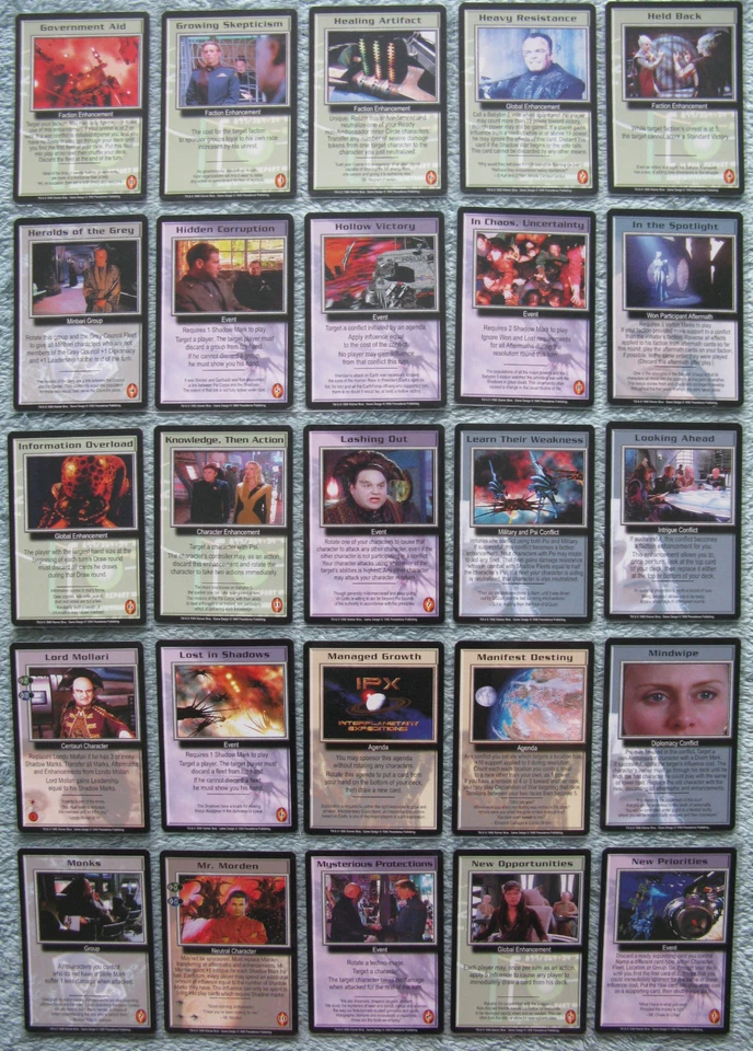 Babylon 5 CCG The Shadows Rare Cards Part 2/4 (Go - Ne) - Image 1 of 1