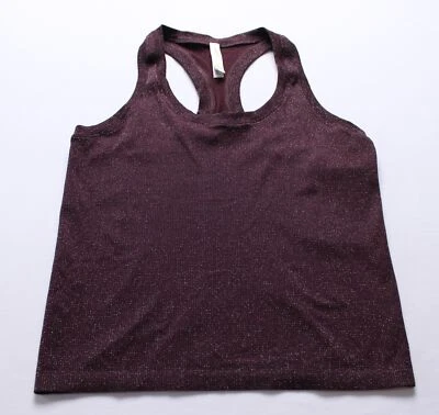 Regata feminina Athleta metálica Momentum sem costura AP2 roxa pequena nova com etiquetas - Imagem 1 de 4