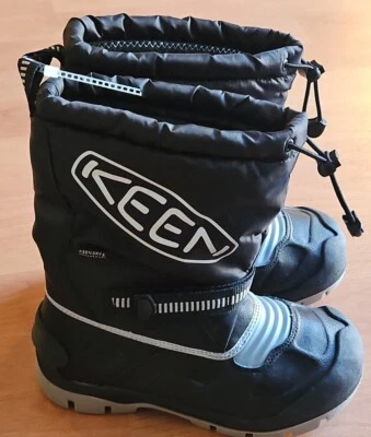 Keen Boots Youth 9/25-26 Snow Troll WP Boys Girls Black Insulated Waterproof NEW - Image 1 of 4