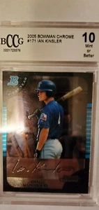 2005 Bowman Chrome Ian Kinsler Graded 10 Mint. BCCG #171 - Picture 1 of 7
