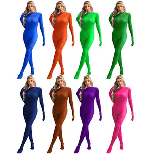 Women Bodysuit Athletic Leotard Gymnastics Jumpsuit Training Exercise Bodycon - Picture 1 of 39