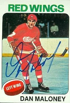Dan Maloney autographed Hockey Card (Detroit Red Wings) 1975 Topps #177 - Image 1 of 1