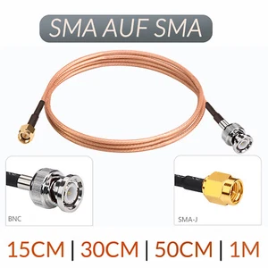 Wtyczka SMA na wtyczkę SMA Adapter Wtyczka Kabel koncentryczny RG316 15cm 30cm 50cm 1M - Zdjęcie 1 z 7