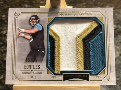 2014 Topps Museum Collection Blake Bortles Rookie RC Jumbo Patch /25 SP #MJR-BB  - Image 1 of 2