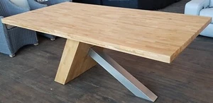 Nolan Dining Table 195cm x 100cm in real Oak timber and good condition - Picture 1 of 1