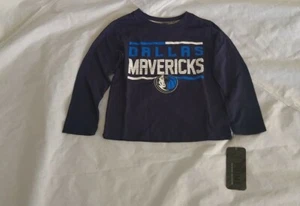 NBA Boy's Dallas Mavericks Long Sleeve Blue T-shirt Sz S-4 - Picture 1 of 12