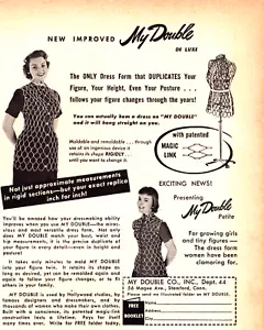My Double Dress Form Sewing Craft Stamford CT Magic Link Vintage Print Ad 1963 - Picture 1 of 4