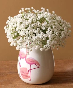 24 Pcs Babys Breath Artificial White Flowers Fake Silk Real Touch Flowers for... - Picture 1 of 7