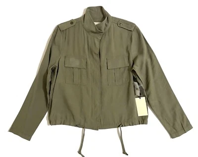 Sneak Peak Crop Jacket Green Military Style Casual Jacket SZ XS NWT - Image 1 of 4