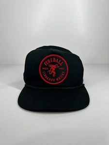 Fireball Cinnamon Whiskey black snapback cap hat adjustable one size fits most - Picture 1 of 7