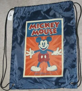 NWT Retro Mickey Mouse Cinch Drawstring Day Bag Backpack Walt Disney World Tote - Picture 1 of 1