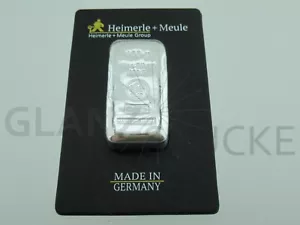Silberbarren 100 Gramm 999.9 Heimerle + Meule gegossen 100g * Blister Ausführung - Bild 1 von 9