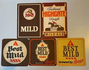 Bass Mild - 5 (five) beer mats - Free Post (UK) - Picture 1 of 2