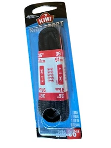 Kiwi NEW Kids Sport Shoe Laces Oval Black 36" 91 CM 4-5 Eyelets - Picture 1 of 4