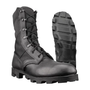 Genuine U.S. army Jungle black leather PANAMA boots combat military footwear NEW - Picture 1 of 7