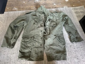 Original niederländische Armee Militär Kampf NATO Feldjacke Vintage olivgrün - Bild 1 von 7