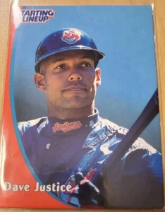 1998 Dave Justice Starting Lineup Card Free Shipping Indians - Picture 1 of 2