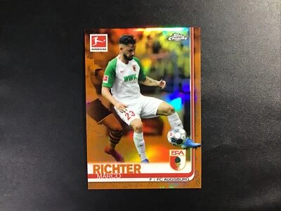 Refrator MARCO RICHTER 2019-20 Topps Chrome Bundesliga Augsburg #36 laranja /25 - Imagem 1 de 2