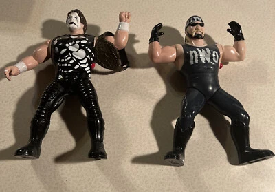 1997 WCW Monday Nitro Sting & Hogan Figura de acción vibrante con cinturón de campeones Foto 1 de 4