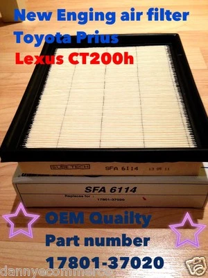 Engine Air Filter For 10-15 PRIUS Prius V,LEXUS CT200H NX300h OEM quality - Image 1 of 2