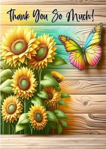 NEW DESIGN Thank You A5 Card & Envelope Thank You So Much . Kindness . Love - Picture 1 of 4