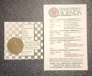 Moneta e agenda vintage 1994 Museo Nazionale Corvette grande apertura - Foto 1 di 5