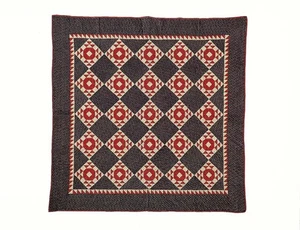 Postkarte Quilts von Lancaster County PA, zusammengesetzter Quilt, um 1920 Amish Volkskunst NrMNT - Bild 1 von 1