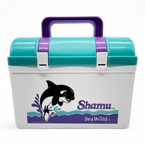 Shamu Sea World Lunchbox Vtg Seaworld Orca Killer Whale Lunch Box 1992 w Thermos - Picture 1 of 24