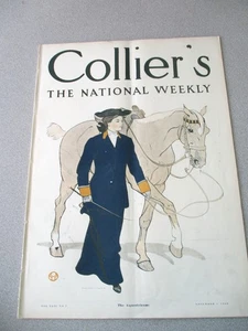 Collier's Nov 7 1908 Penfield Lady Equestrienne Remington Last Ride ONYX Hosiery - Picture 1 of 12
