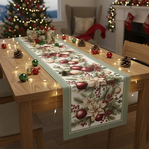TAG HOUSE Christmas Cotton Kitchen Runner 55x150 cm - Picture 1 of 2
