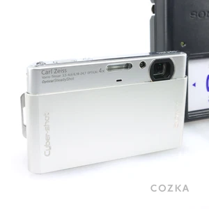【Excellent】SONY DSC-T77 Digital Camera Silver Cyber Shot 4.0x Optical Zoom Japan - Picture 1 of 23