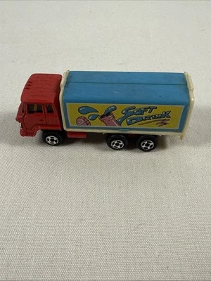 "Camión de refrescos Welly modelo fundido a presión rojo azul 3,5"" diecast vintage" Foto 1 de 4
